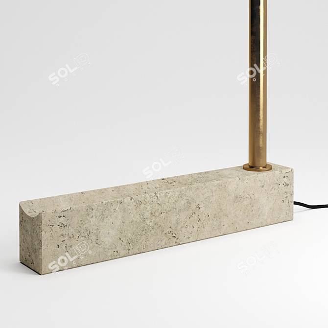 Title: Industrial Pipe Table Lamp 3D model image 2