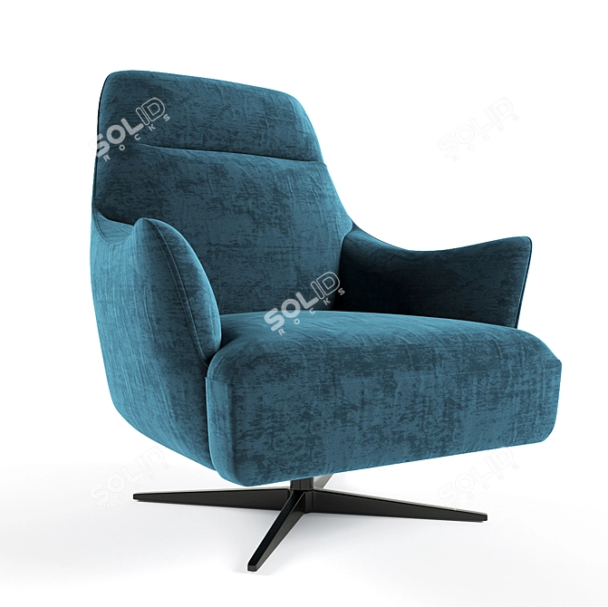 Natuzzi Calma Armchair: Modern Elegance 3D model image 1