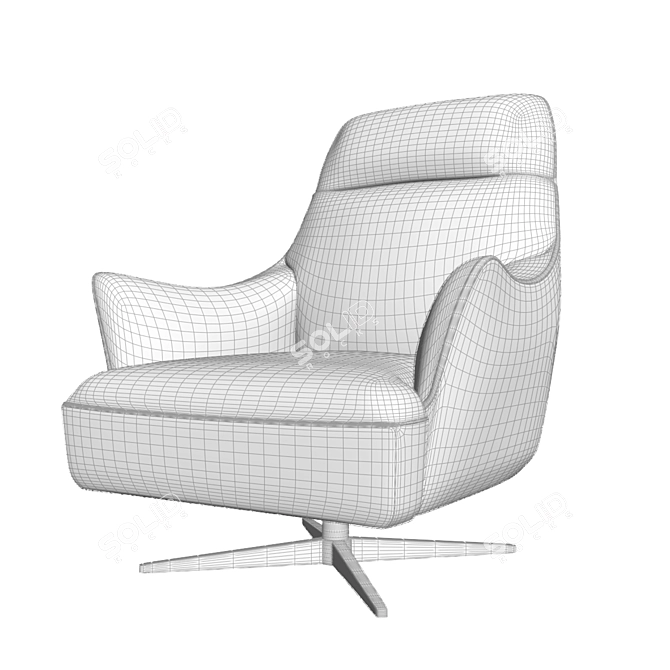 Natuzzi Calma Armchair: Modern Elegance 3D model image 3