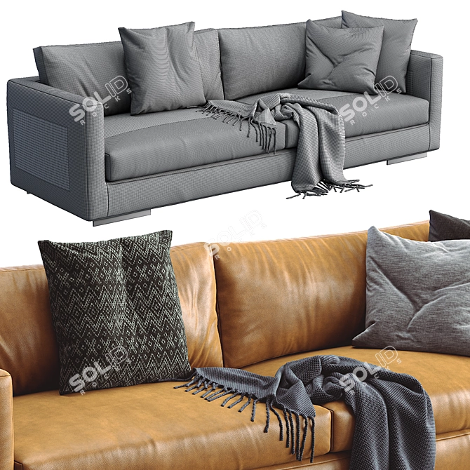 Modern Flexform Magnum Sofa 3D model image 4