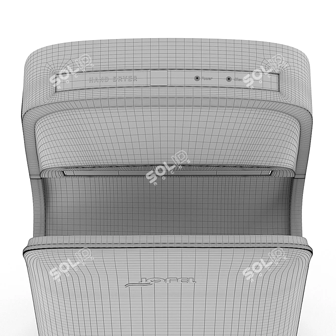 Sleek Wall-mounted Hand Dryer 3D model image 5