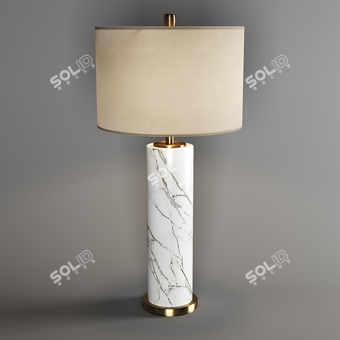 Contemporary Ceramic Table Lamp 3D model image 1