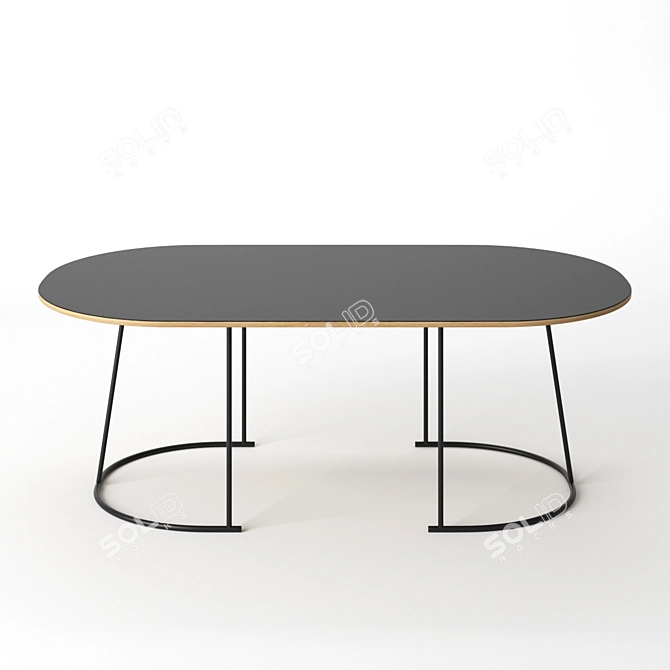 Modern Airy Large Table 3D model image 2