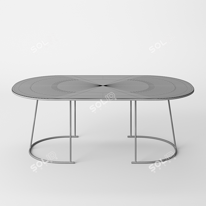 Modern Airy Large Table 3D model image 4