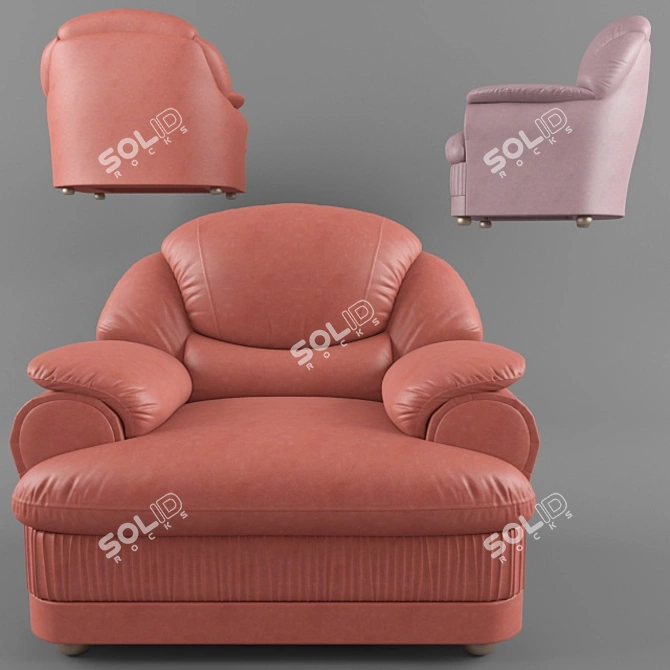 Luxury Baron Armchair 3D model image 2