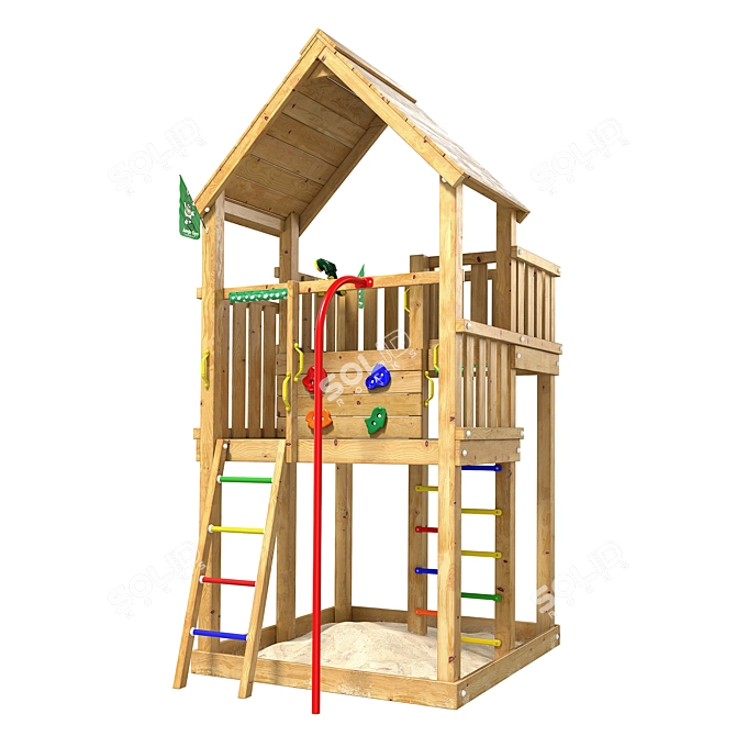 Ultimate Jungle Gym with Fireman's Pole 3D model image 1