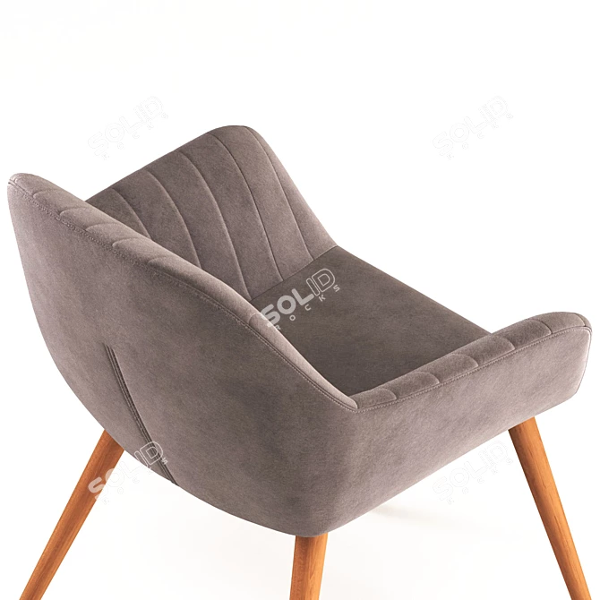 Velvet Armchair: Christie/H.La Forma 3D model image 4