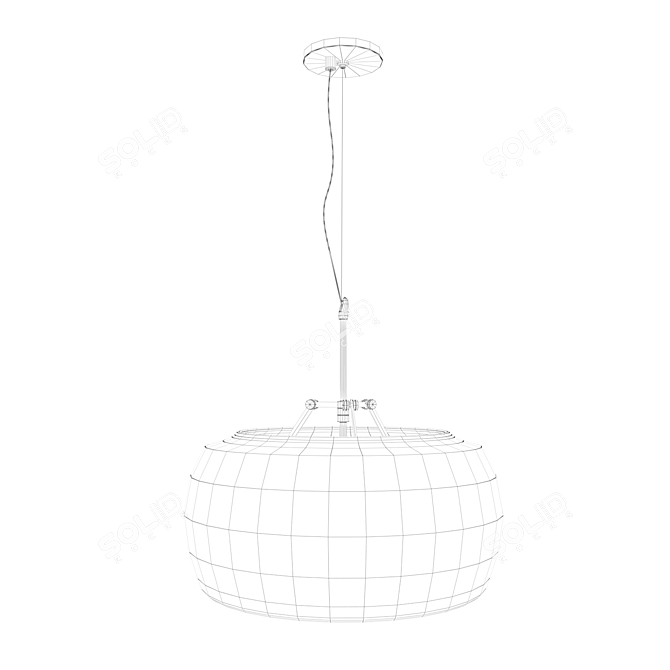 Elegant Glass Pendant Chandelier 3D model image 3