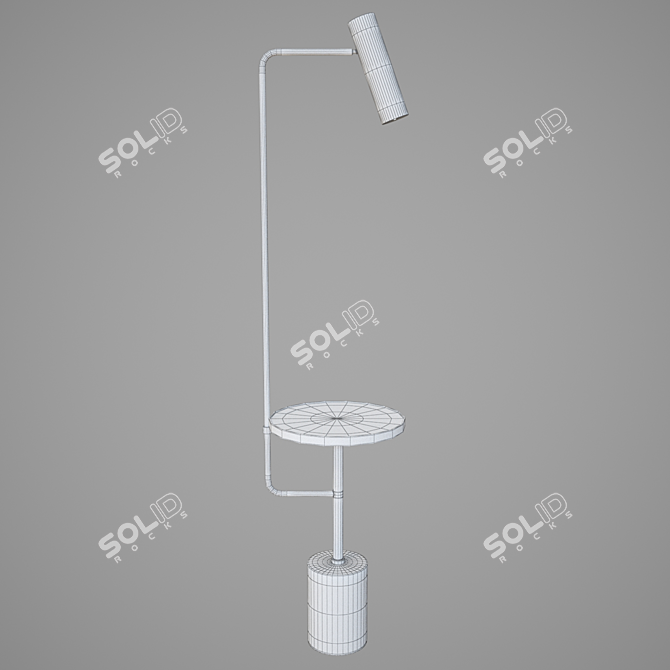 Elegant Talsi Plate Floor Lamp 3D model image 2