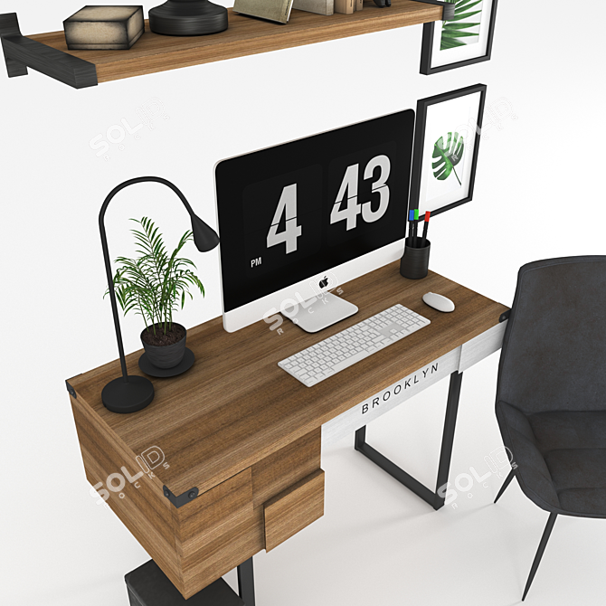 Amalia Brooklyn Office Set 3D model image 3