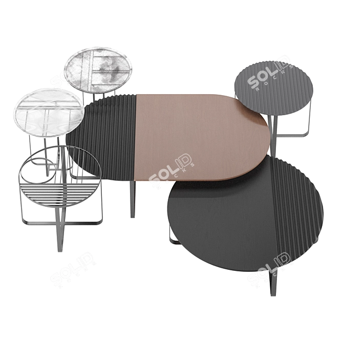 Saccaro Indoor Table: Elegant & Functional 3D model image 5