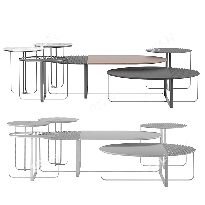 Saccaro Indoor Table: Elegant & Functional 3D model image 2