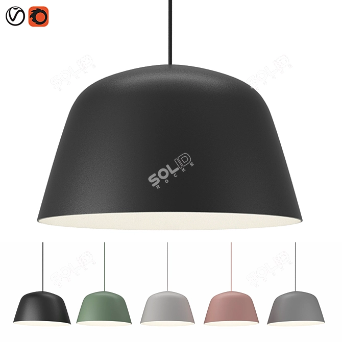 Muuto Ambit Modern Pendant Lamp 3D model image 1