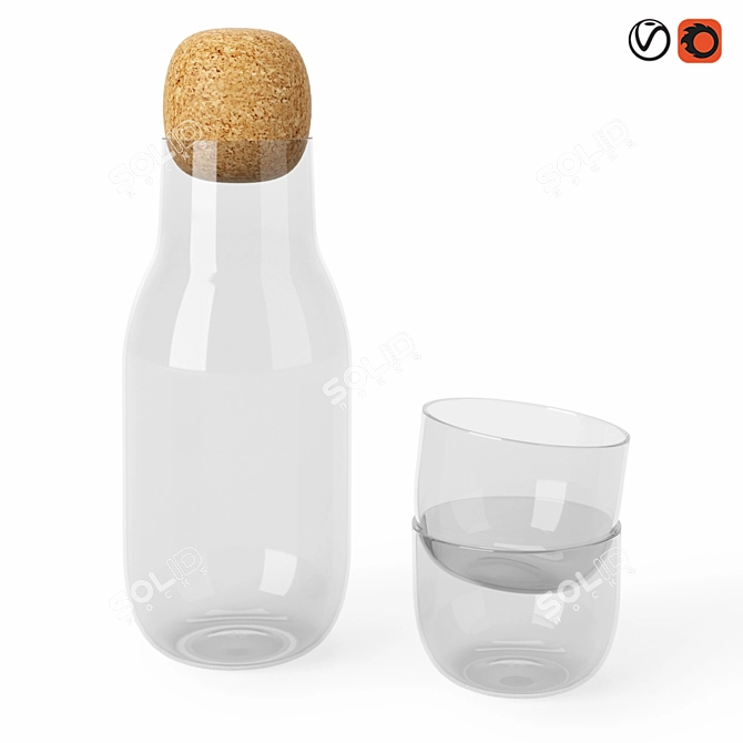 Elegant Muuto Corky Carafe Set 3D model image 1