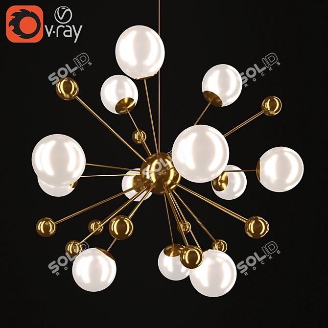 Modern Sputnik Chandelier 11-Light 3D model image 5