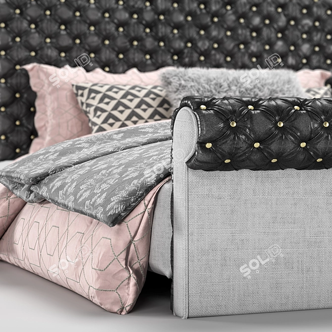 Stylish RH ADLER Bed 3D model image 2