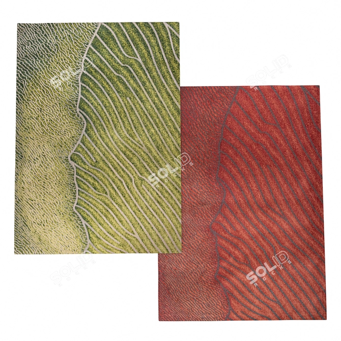Waves Shores Carpets: Elegant Textures 3D model image 2