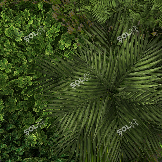 Vertical Oasis: Modern Vertical Garden 3D model image 3