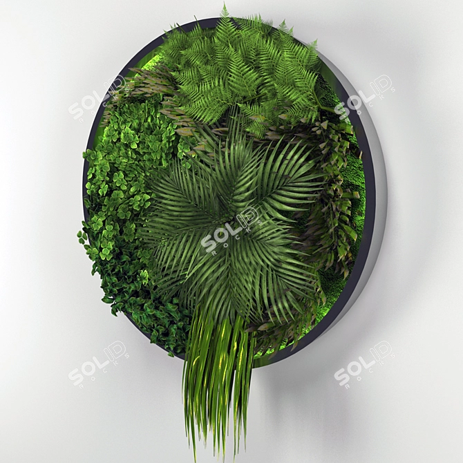 Vertical Oasis: Modern Vertical Garden 3D model image 4