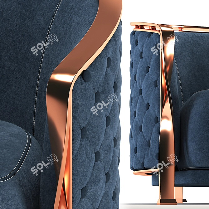 Luxury Italian Armchair: Rugiano Nella Vetrina 3D model image 4