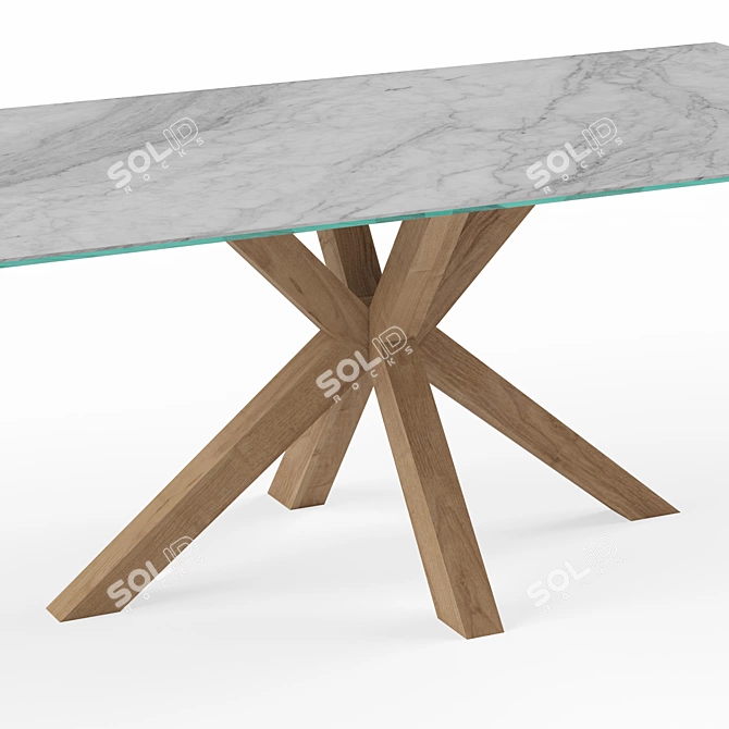 Elegant Argo Marble Table: High-Quality, Customizable. 3D model image 2