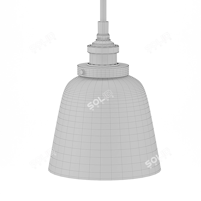Vintage Industrial Pendant Lamp 3D model image 2