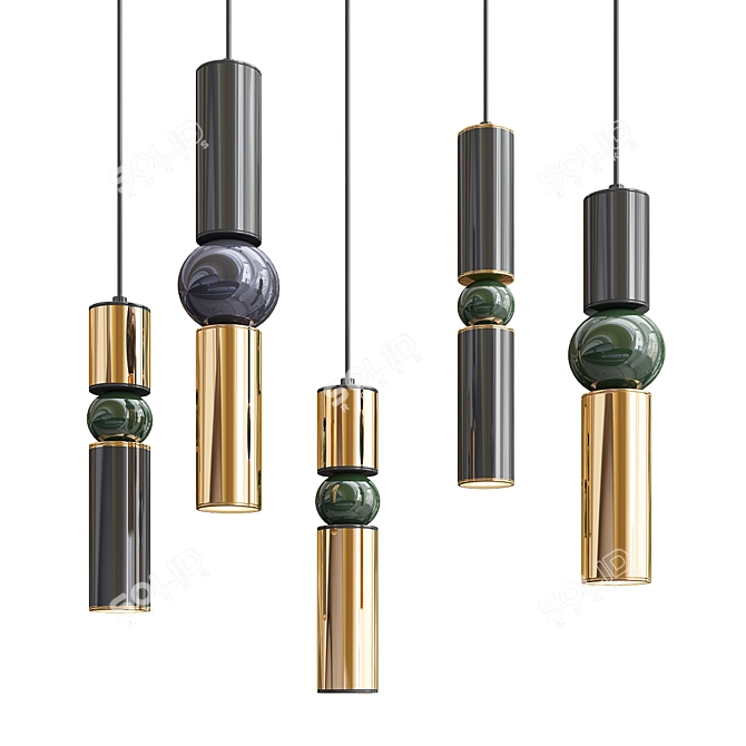 Sleek Fulcrum Pendant by Lee Broom 3D model image 1