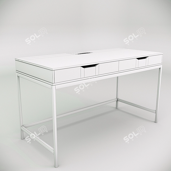 Modern Alex Table with Cable Management 3D model image 6