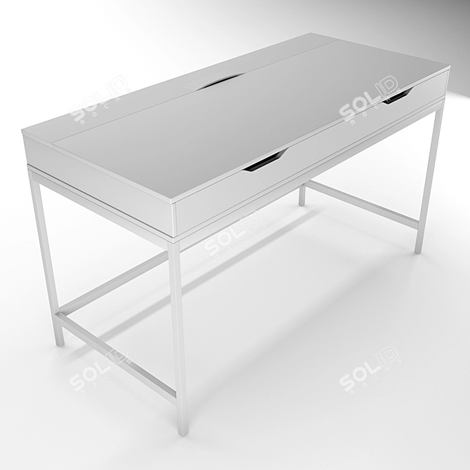 Modern Alex Table with Cable Management 3D model image 1