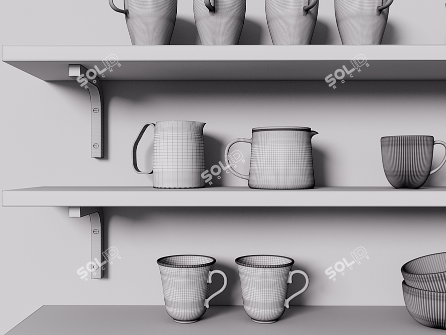 Ikea Tea & Coffee Set: Sleek and Stylish 3D model image 2