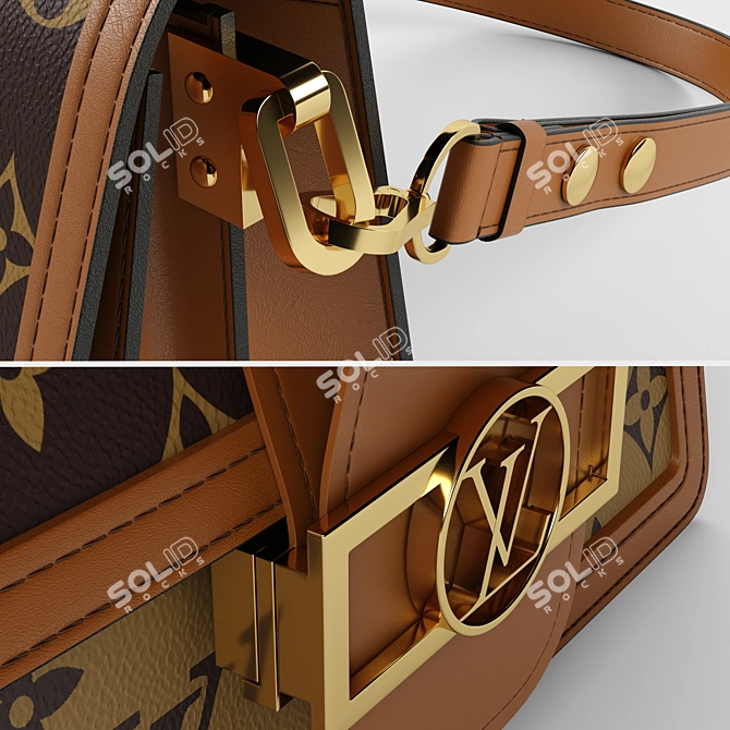 LV Mini Dauphine: Luxury Summer Accessory 3D model image 3