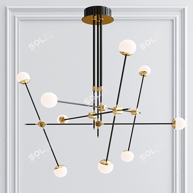 Sophisticated Pendant Light: BULLARUM ST-9 3D model image 1