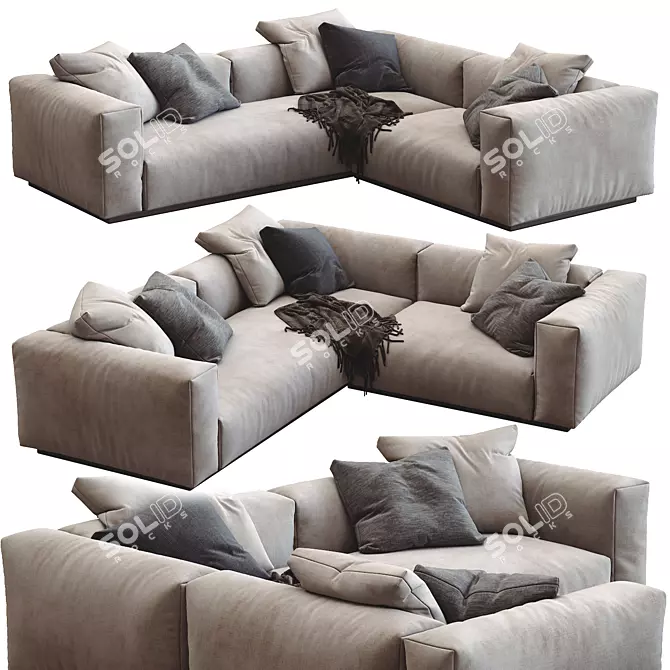 Modern Flexform Lario Sofa 3D model image 1