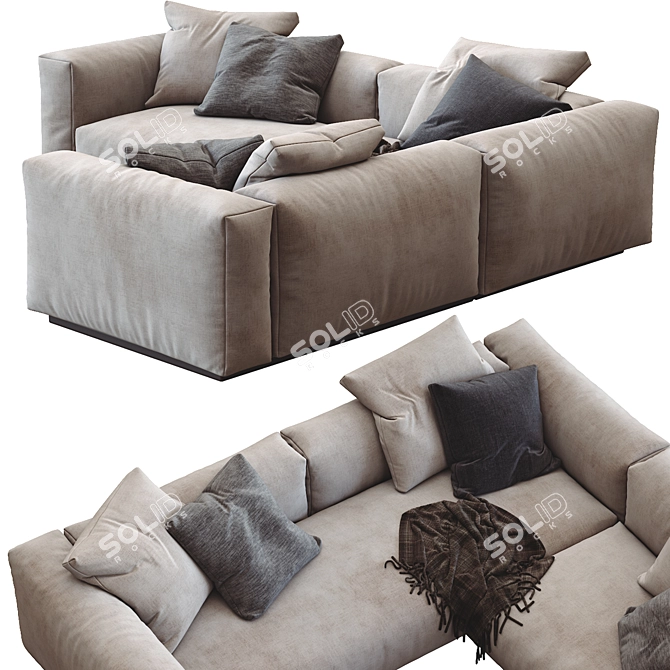 Modern Flexform Lario Sofa 3D model image 2