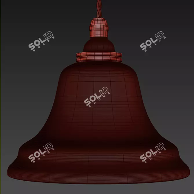 Vintage Brass Lampshade 3D model image 5