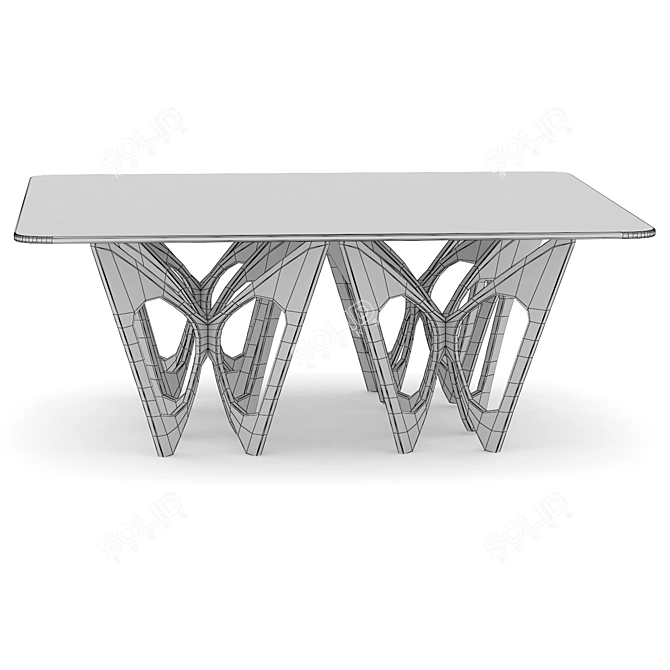 Elegant Butterfly Coffee Table 3D model image 5