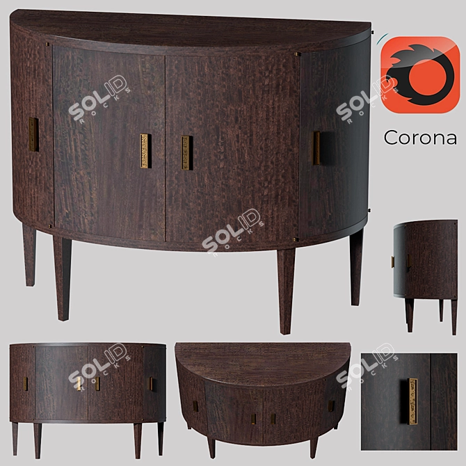 Elegant Brindle Leilani Console 3D model image 1