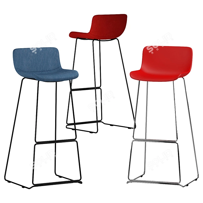 Neo Bar Stool: Stylish and Comfortable 3D model image 2