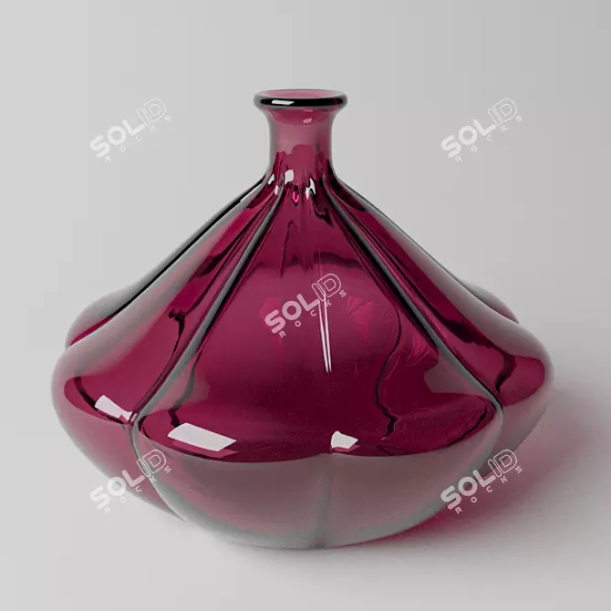 Elegant Glass Vase - 11cm 3D model image 1