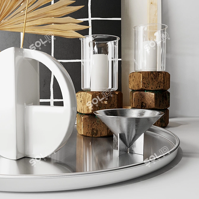 Bauhaus-inspired Decor Set 3D model image 2