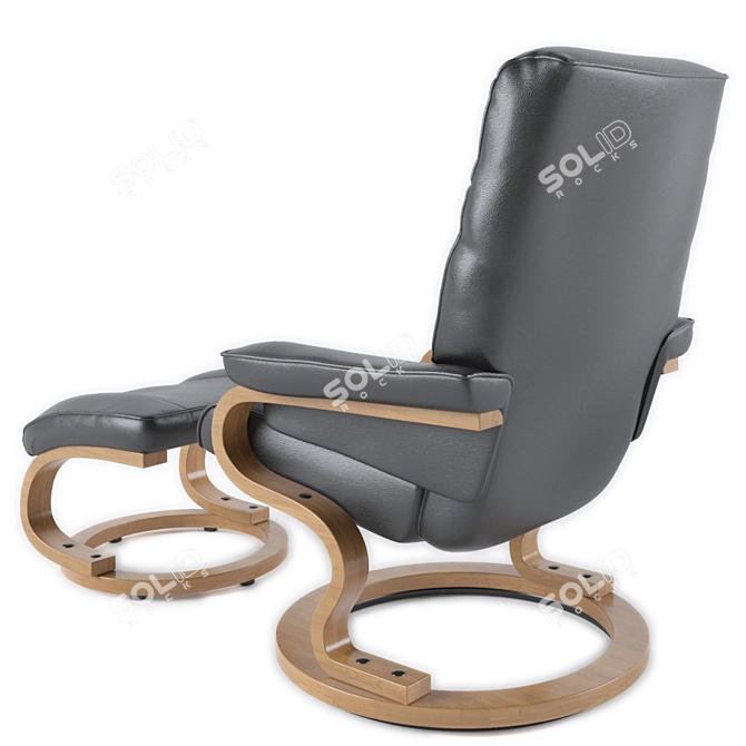 ErgoCozy Lounge Armchair 3D model image 5