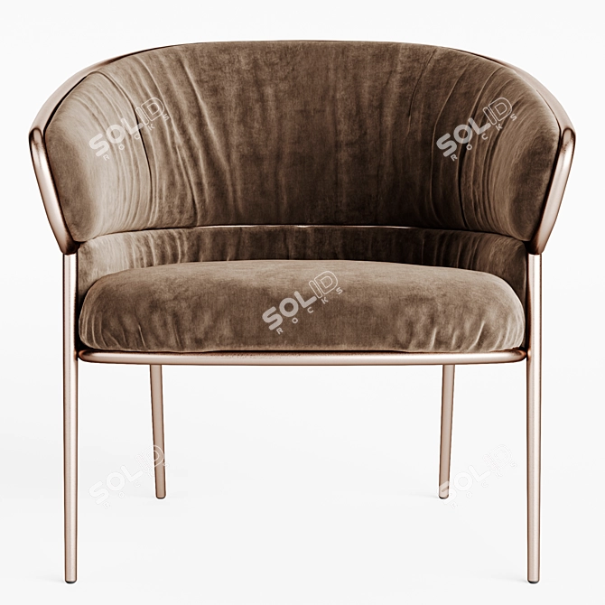 Contemporary Shu-ying Armchair: 3D-Rendered, Realistic & Accurate 3D model image 1