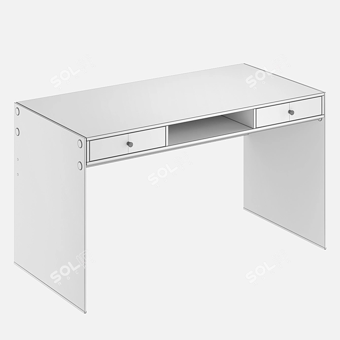 Title: Sleek Coaster Dobrev 2 - Stylish Writing Desk 3D model image 5