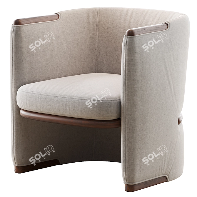 Opus Armchair: Elegance Redefined 3D model image 1