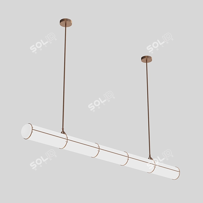 Endless Straight Pendant - 5 Units 3D model image 1