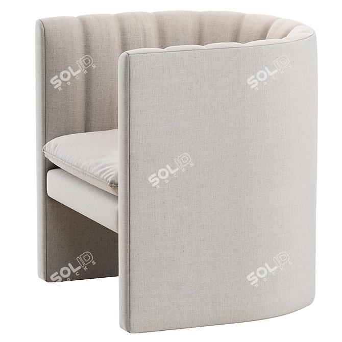 Cozy Comfort Lounge Chair 3D model image 2
