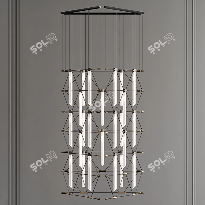 Trinity Prism Pendant Light 3D model image 1