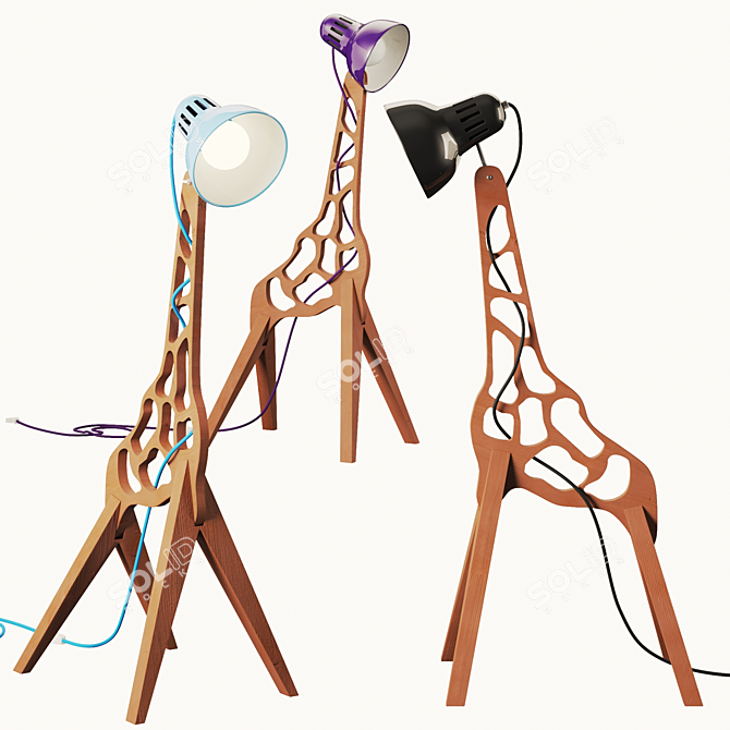 Giraffe Lamp: Elegant and Playful 3D model image 2