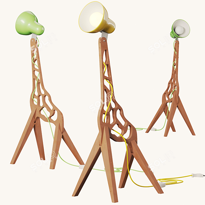 Giraffe Lamp: Elegant and Playful 3D model image 3