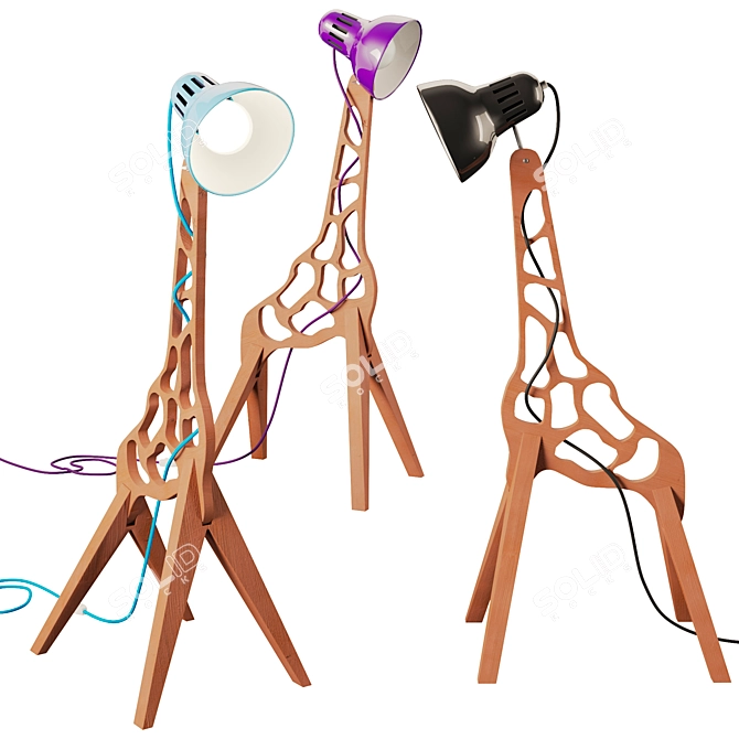 Giraffe Lamp: Elegant and Playful 3D model image 4
